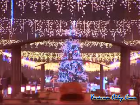 Новогодние огни Еревана (Видео)